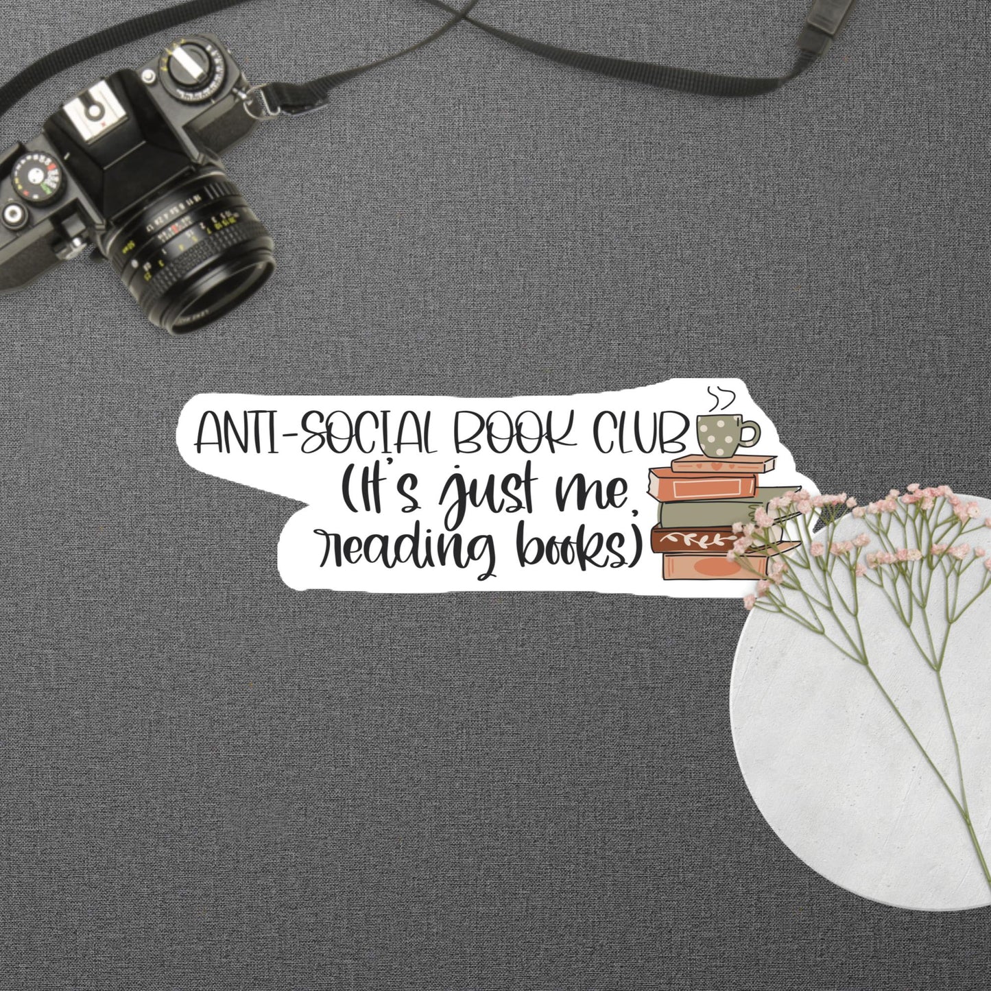 Bookish Quote Bubble - Free Sticker – Funny Reading Lover Gift (4 Sizes) | book lover gift box by NovelTeas