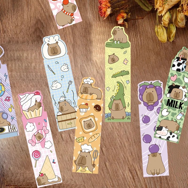 30pcs Capybara Bookmark for Readers Durable Paper Perfect for Book | book lover gift box by NovelTeas