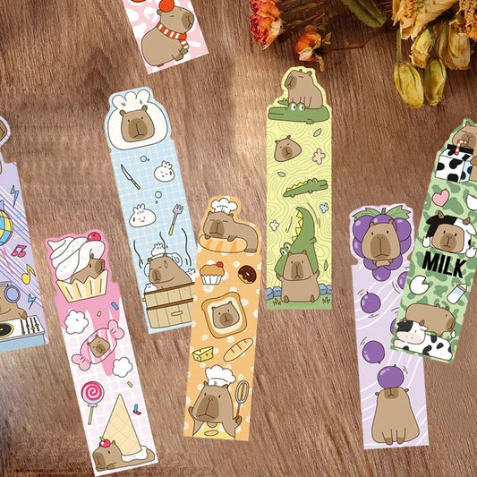 30pcs Capybara Bookmark for Readers Durable Paper Perfect for Book | book lover gift box by NovelTeas