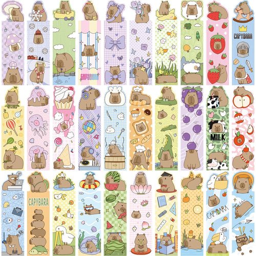 30pcs Capybara Bookmark for Readers Durable Paper Perfect for Book | book lover gift box by NovelTeas