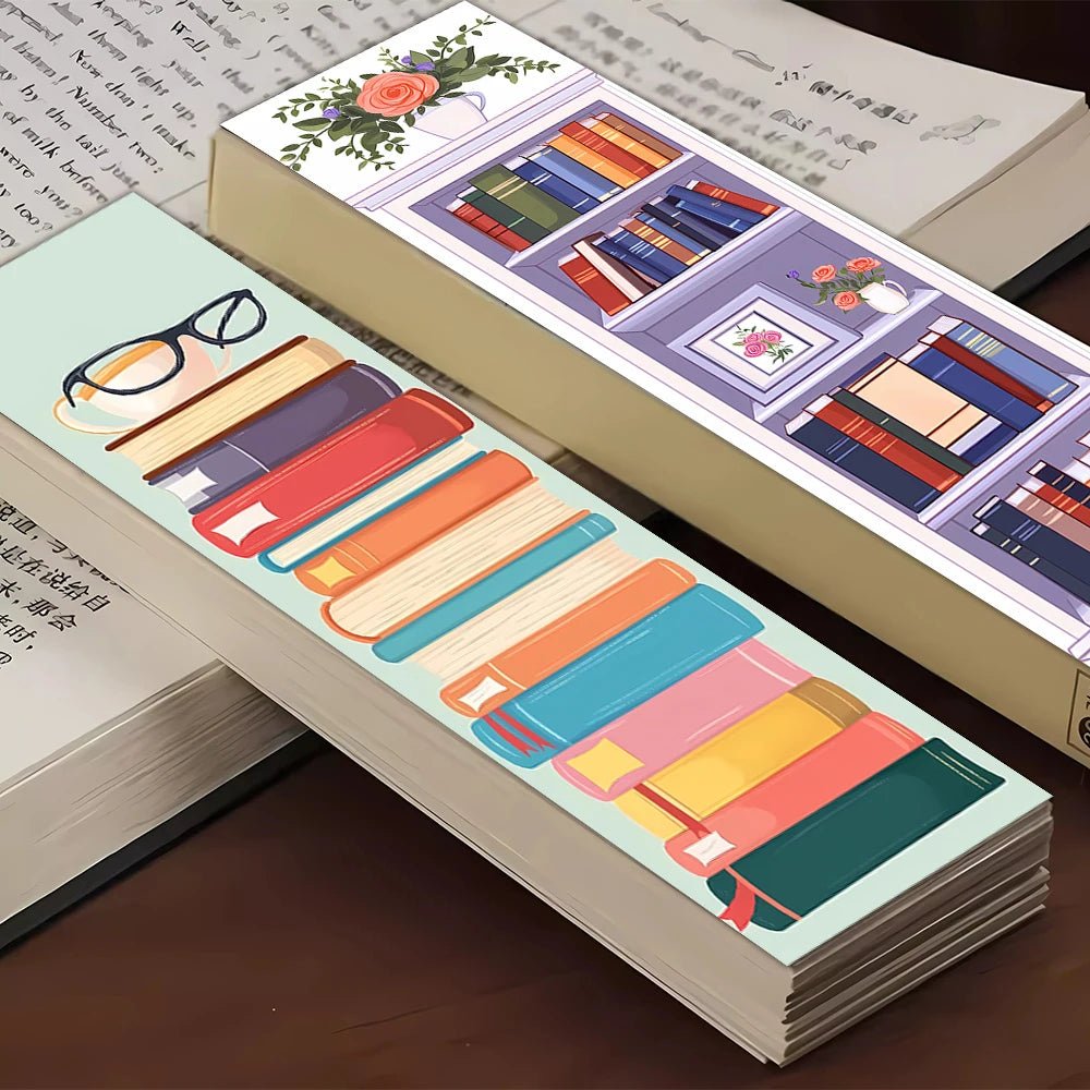 32pcs, Cartoon Bookshelf Series Bookmarks for Teachers, Readers and | book lover gift box by NovelTeas