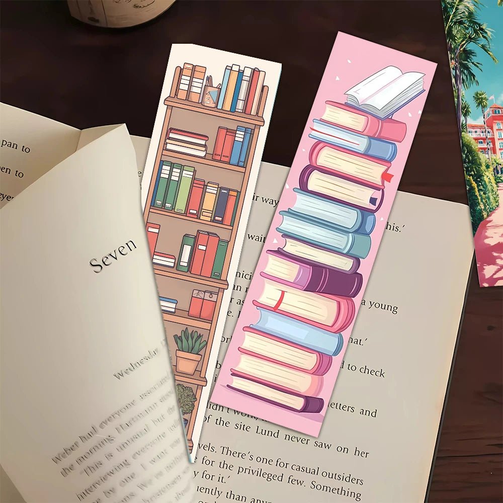 32pcs, Cartoon Bookshelf Series Bookmarks for Teachers, Readers and | book lover gift box by NovelTeas