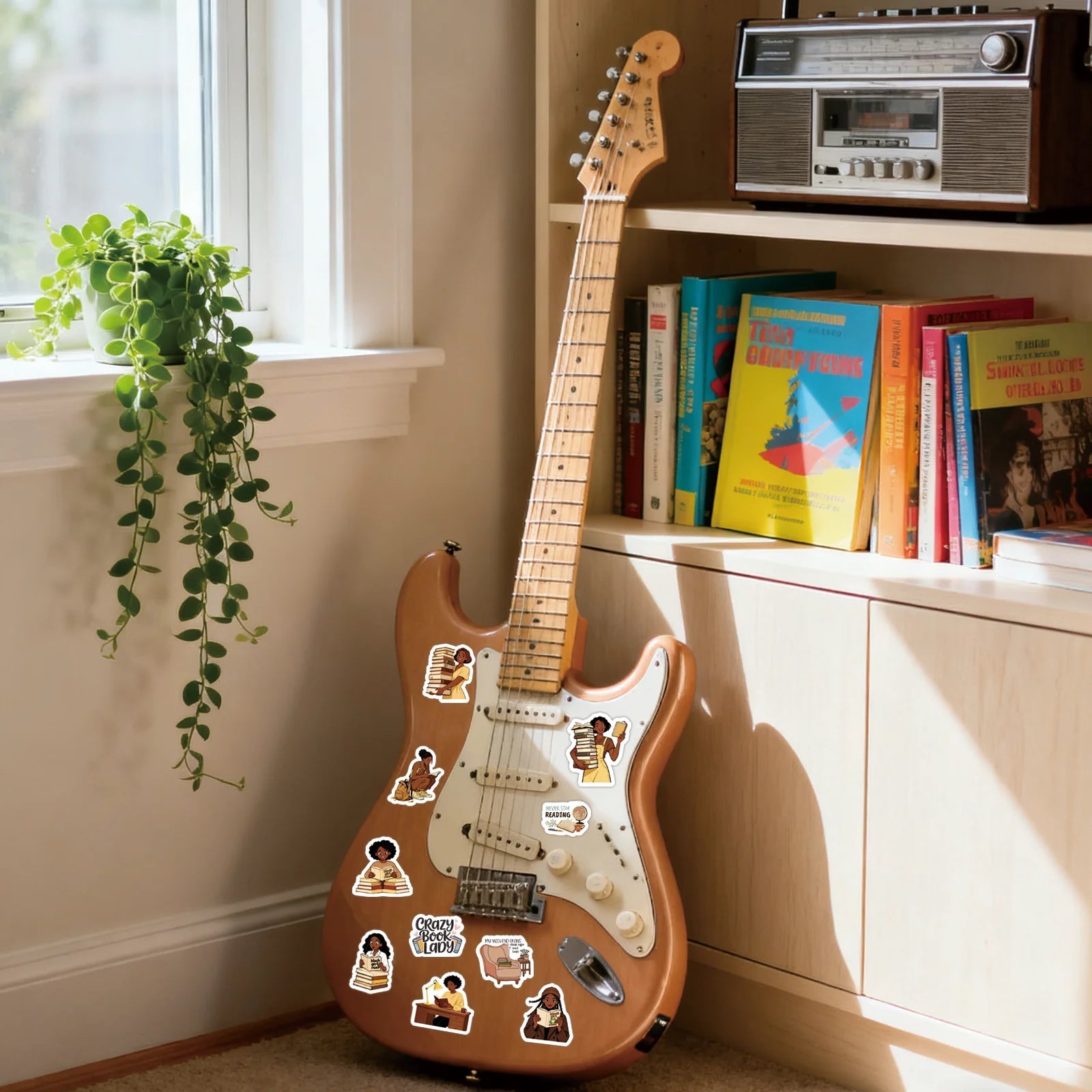 50PCS Black Girls Bookish Stickers for Bookworm Reading Stickers Book | book lover gift box by NovelTeas