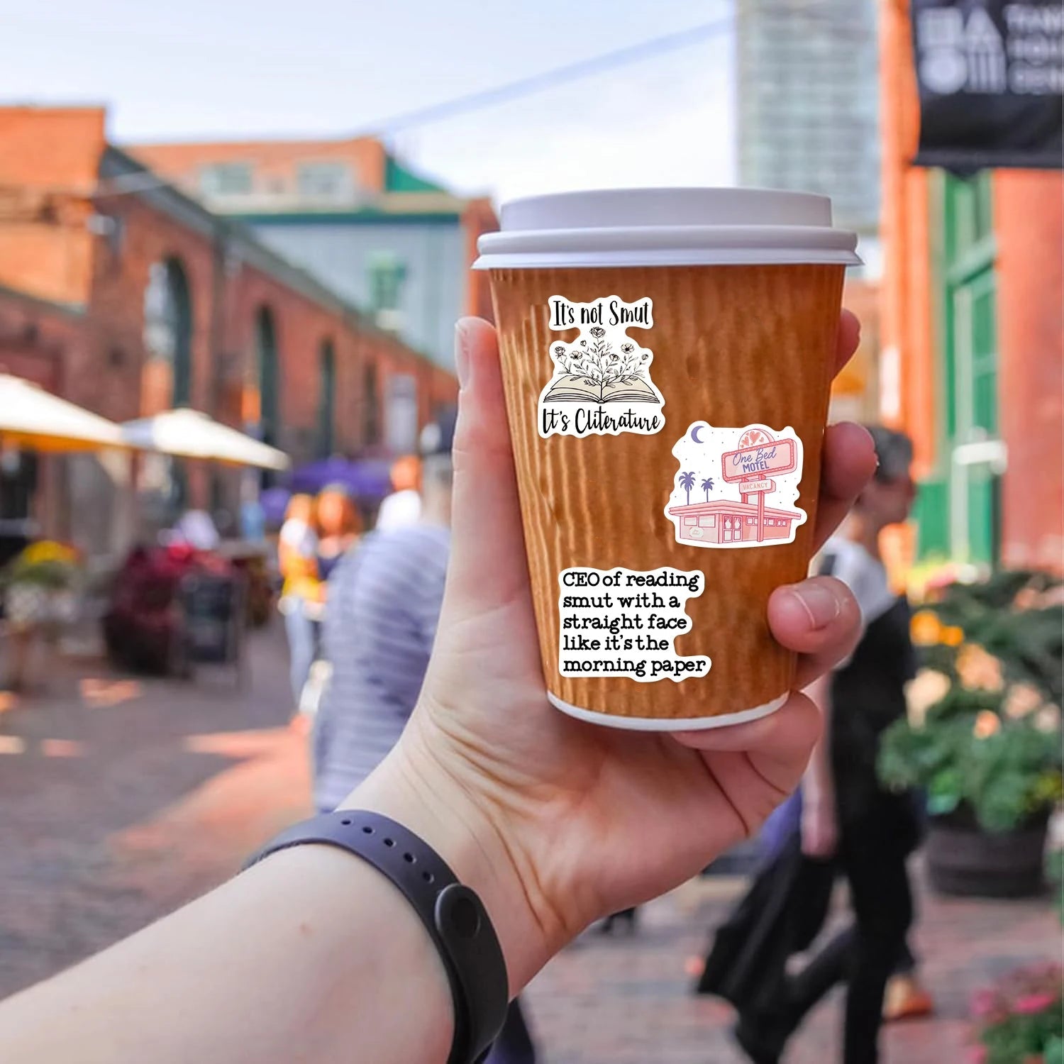 50Pcs Book Lover Bookish Waterproof Stickers for Computers Mobile | book lover gift box by NovelTeas