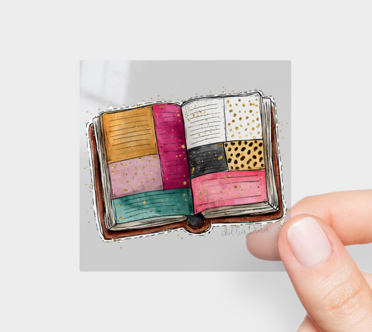 Cozy Reading Journal Sticker – 3x3” Permanent Vinyl