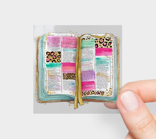 Wild Words – Leopard & Pastel Book Sticker