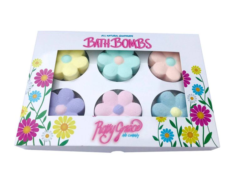 Bath Bomb Daisy Gift Set,All Natural Bath Bomb Flowers,Flower | book lover gift box by NovelTeas