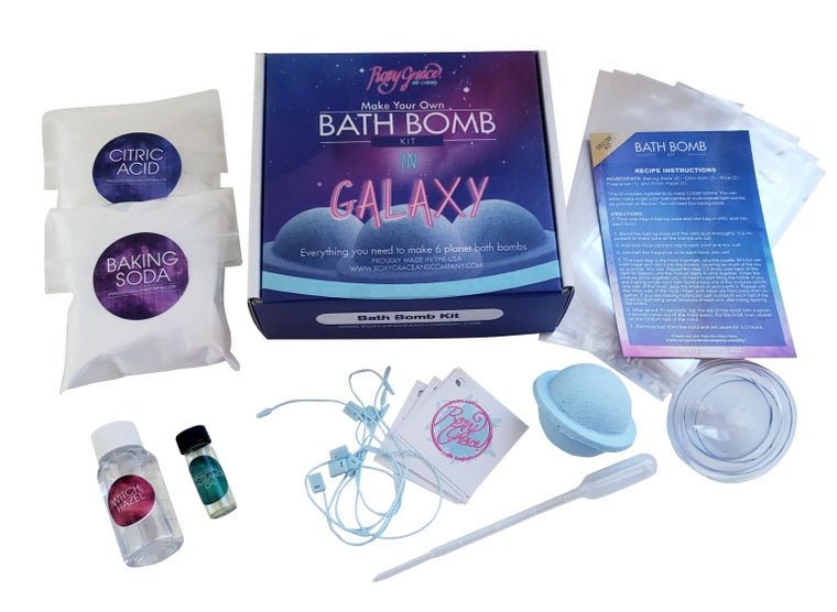 Blue Planet Bath Bomb Kit, DIY Bath Bomb Kit makes 6 blue planet | book lover gift box by NovelTeas