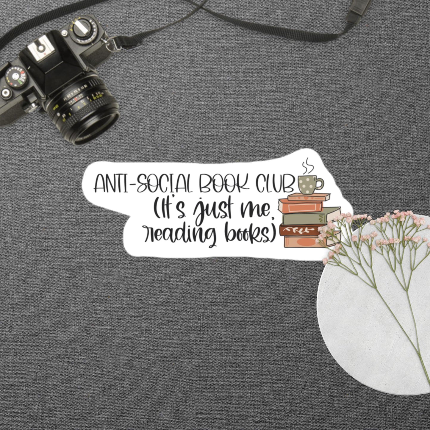 Bookish Quote Bubble - Free Sticker – Funny Reading Lover Gift (4 Sizes) | book lover gift box by NovelTeas