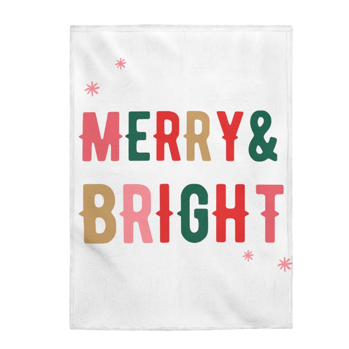 Christmas Holiday Merry & Bright Plush Blanket Throw | book lover gift box by NovelTeas