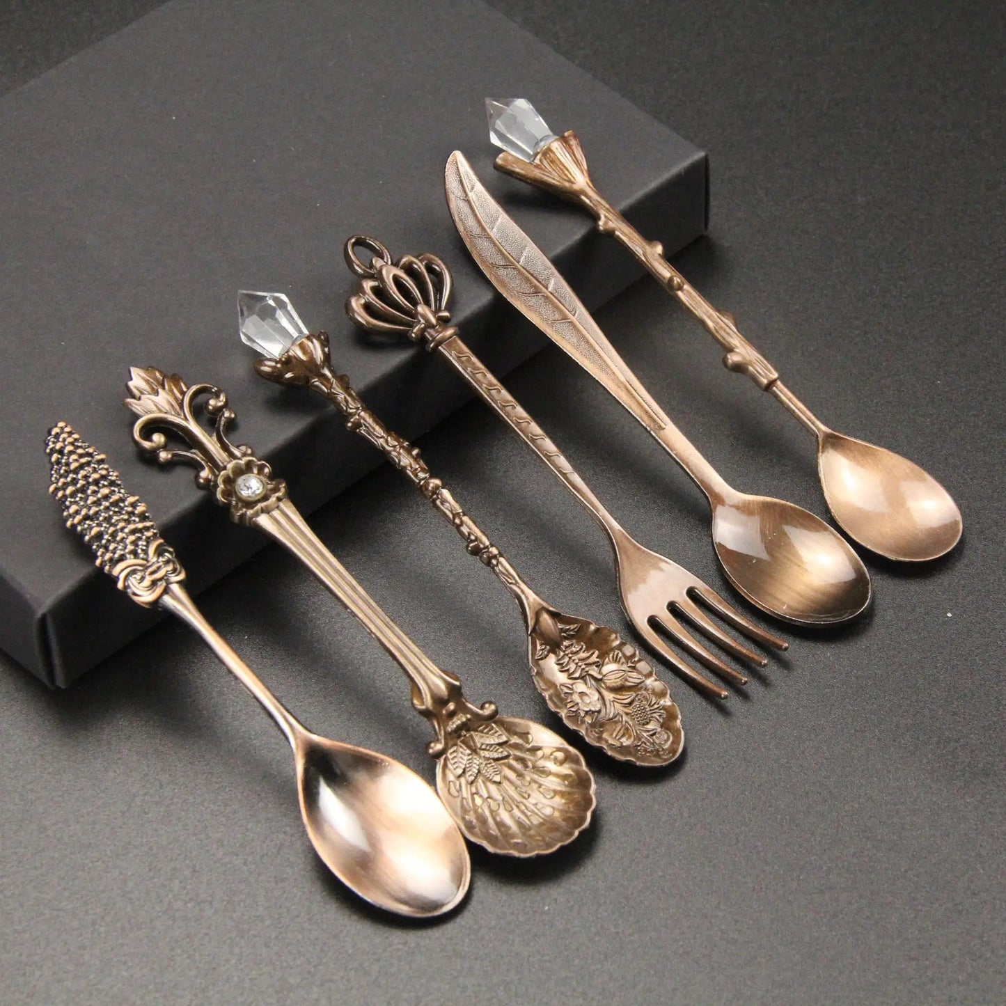 Elegant Vintage Dessert Spoon Set | book lover gift box by NovelTeas