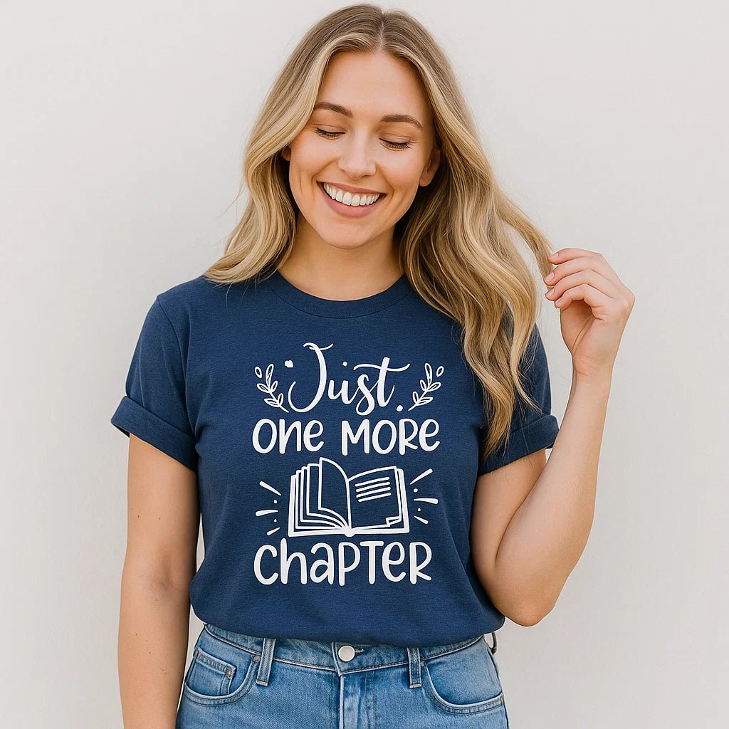 Just One More Chapter Reading Tee, Book Lover Gift | book lover gift box by NovelTeas