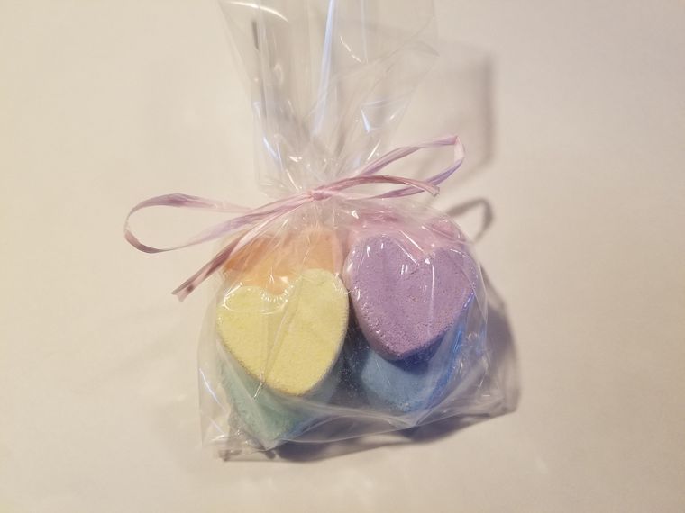 Mini Bath bombs,All Natural Bath Bombs,Assorted mini Bath bomb hearts | book lover gift box by NovelTeas