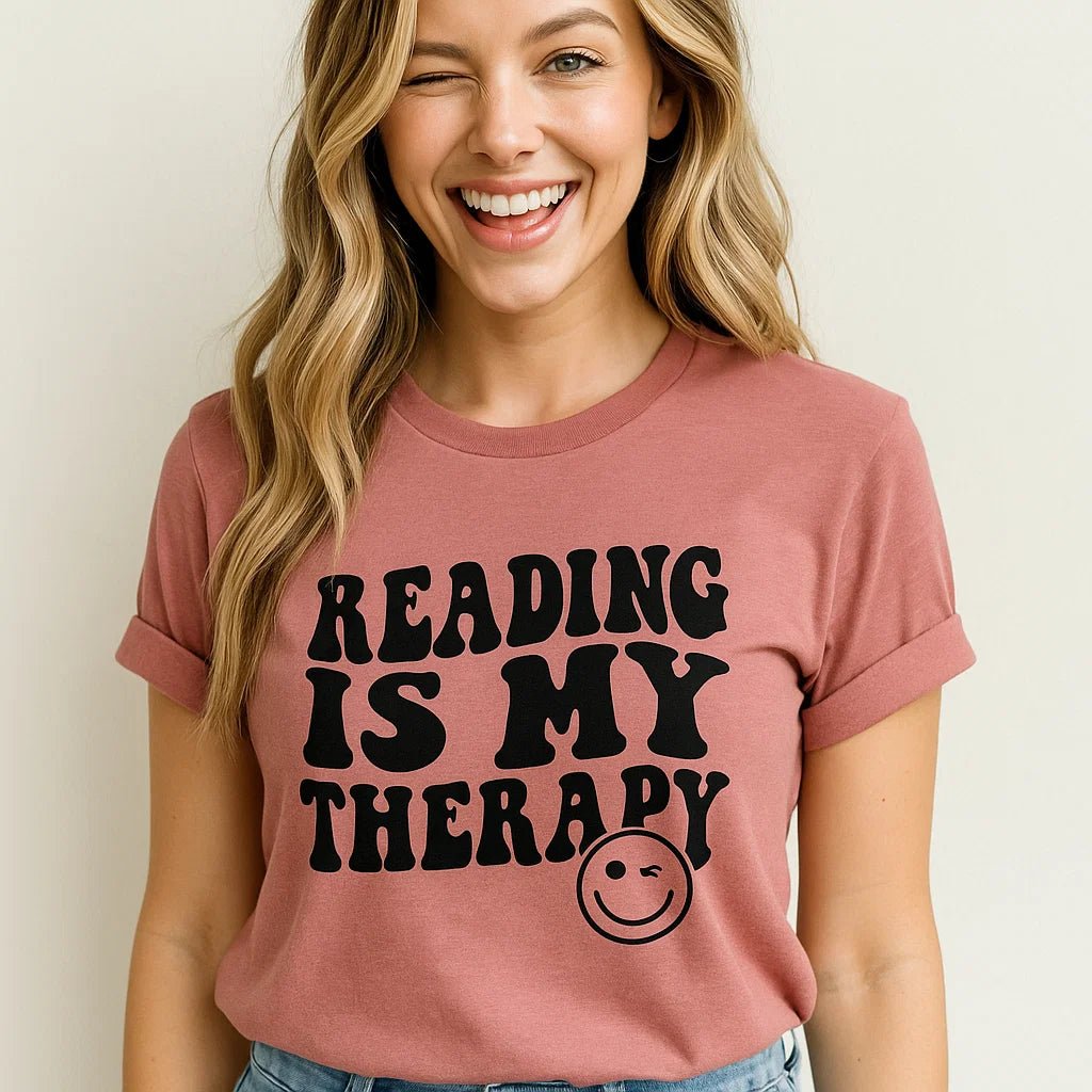Reading Is My Therapy T-Shirt, Book Lover Tee | book lover gift box by NovelTeas
