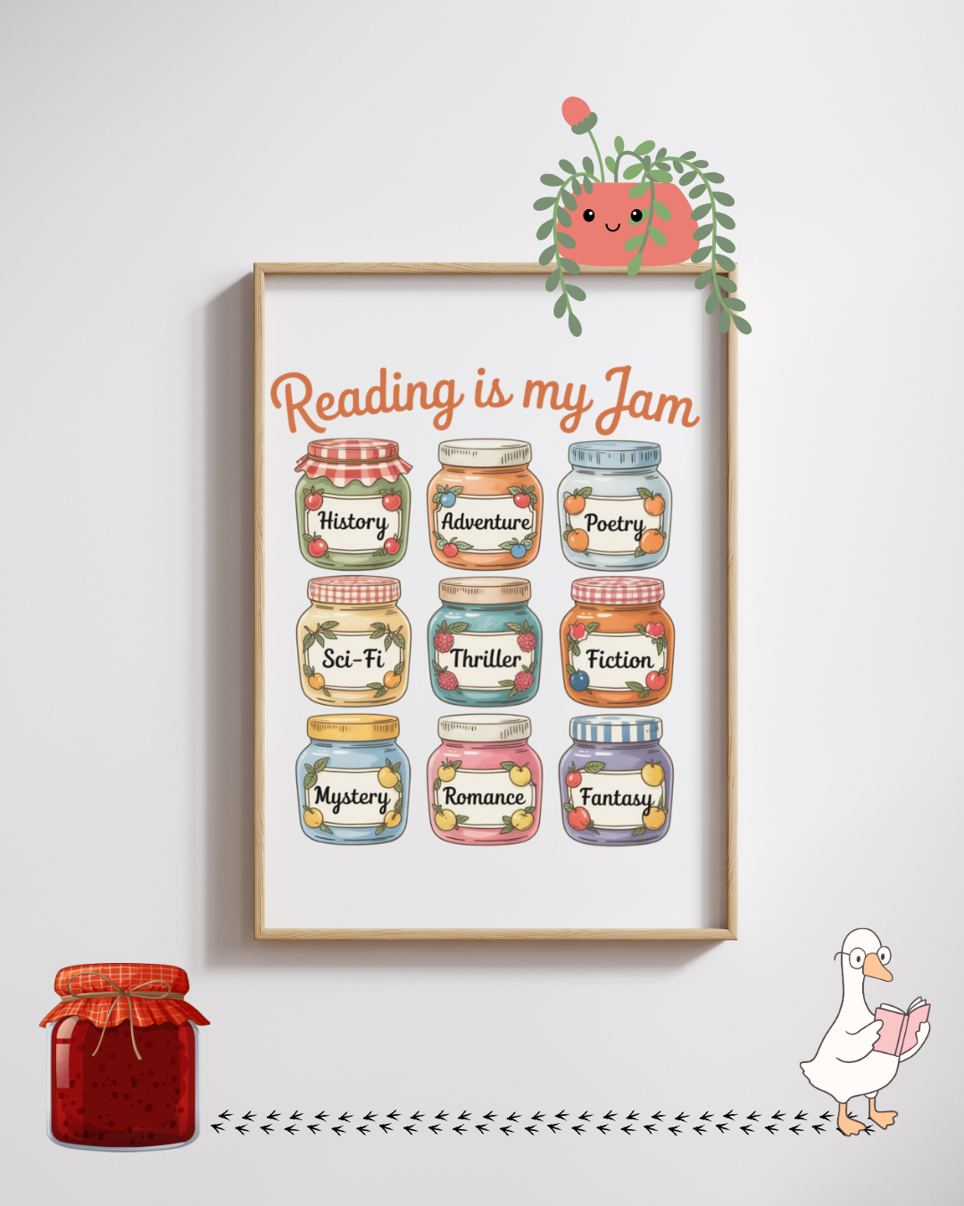 Reading is My Jam – Printable Wall Art | Digital Download