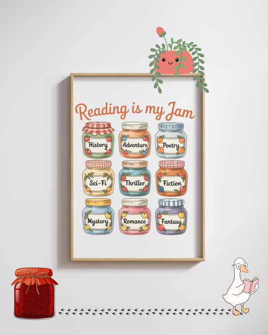 Reading is My Jam – Printable Wall Art | Digital Download