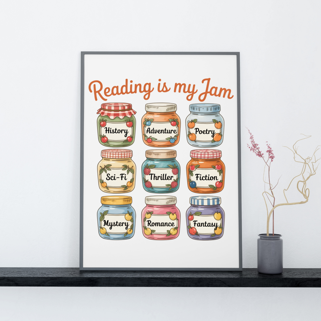 Reading is My Jam – Printable Wall Art | Digital Download
