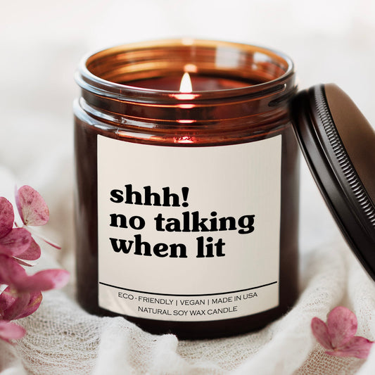 Shhh No Talking When Lit Candle | book lover gift box by NovelTeas