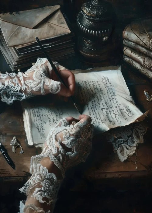 Victorian Woman Reading Bookish Swans Crow Poster Moth White Roses | book lover gift box by NovelTeas