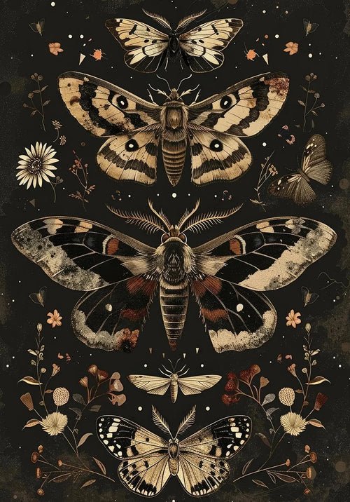 Victorian Woman Reading Bookish Swans Crow Poster Moth White Roses | book lover gift box by NovelTeas