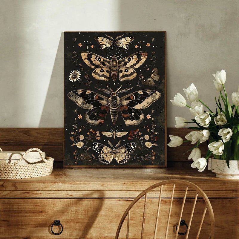 Victorian Woman Reading Bookish Swans Crow Poster Moth White Roses | book lover gift box by NovelTeas