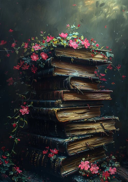 Vintage Bookstore Poster Dark Academia Floral Witchy Book Flower | book lover gift box by NovelTeas