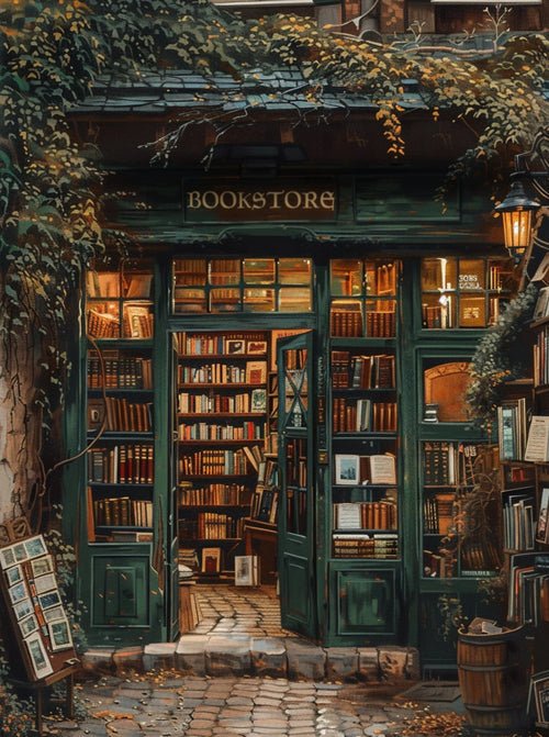 Vintage Bookstore Poster Dark Academia Floral Witchy Book Flower | book lover gift box by NovelTeas