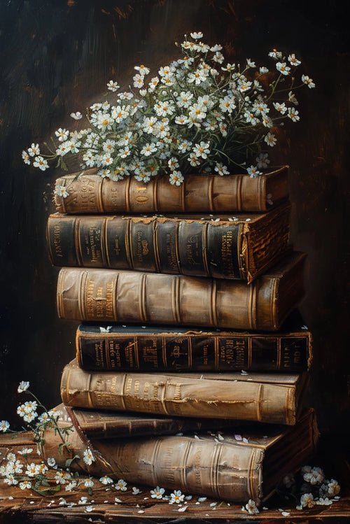 Vintage Bookstore Poster Dark Academia Floral Witchy Book Flower | book lover gift box by NovelTeas