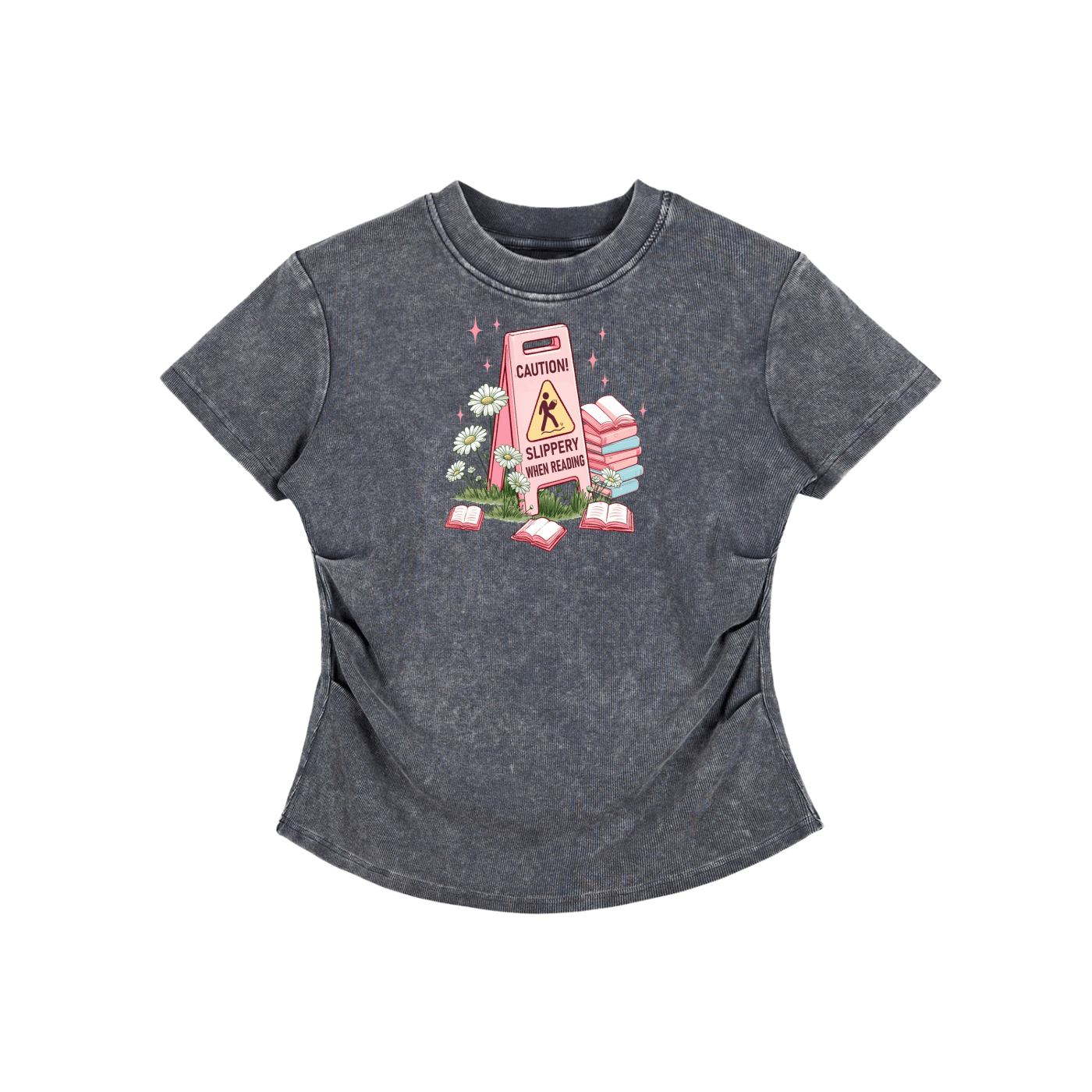 Vintage Washed Bodycon Cotton T-Shirt | book lover gift box by NovelTeas