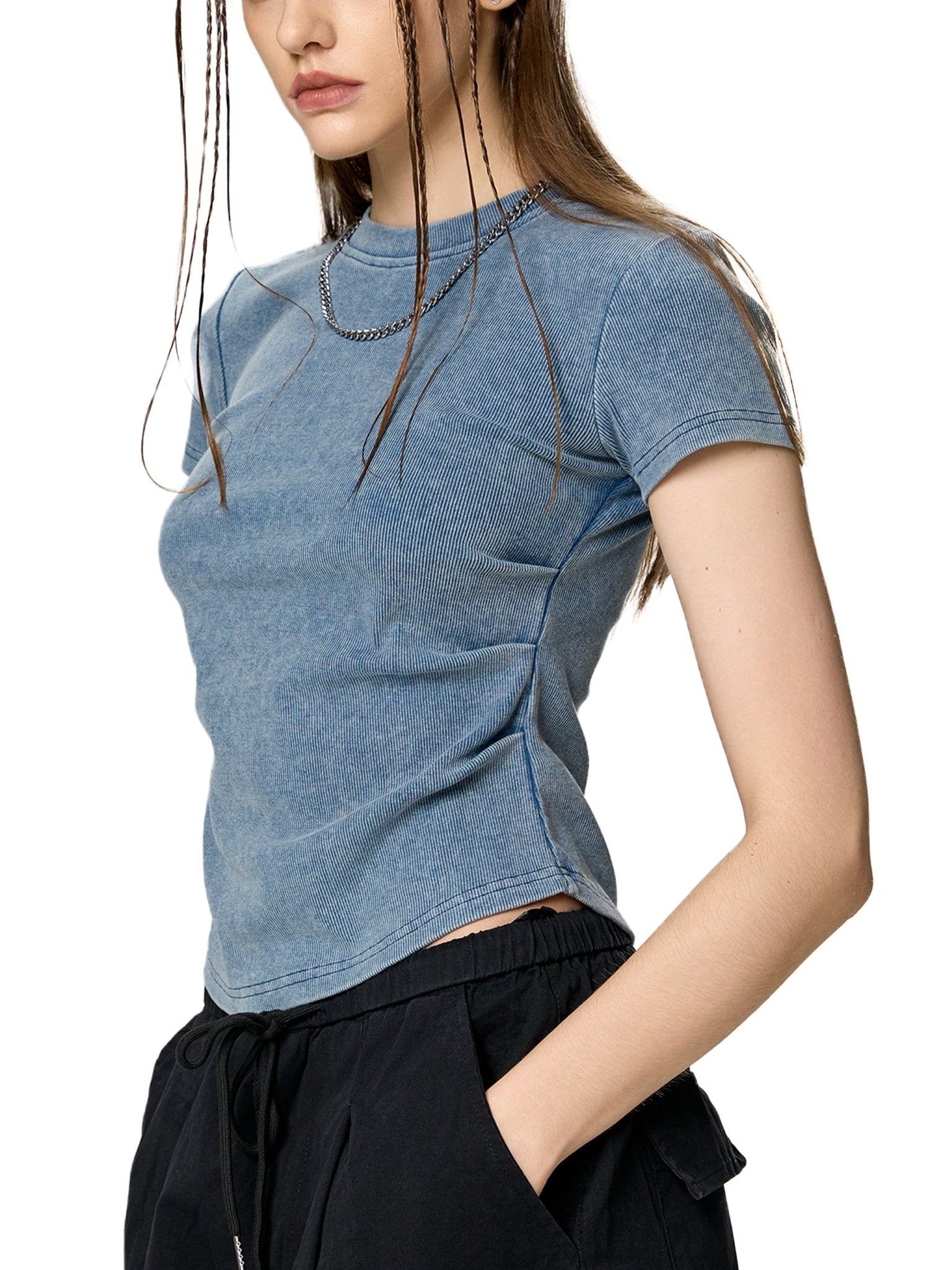 Vintage Washed Bodycon Cotton T-Shirt | book lover gift box by NovelTeas