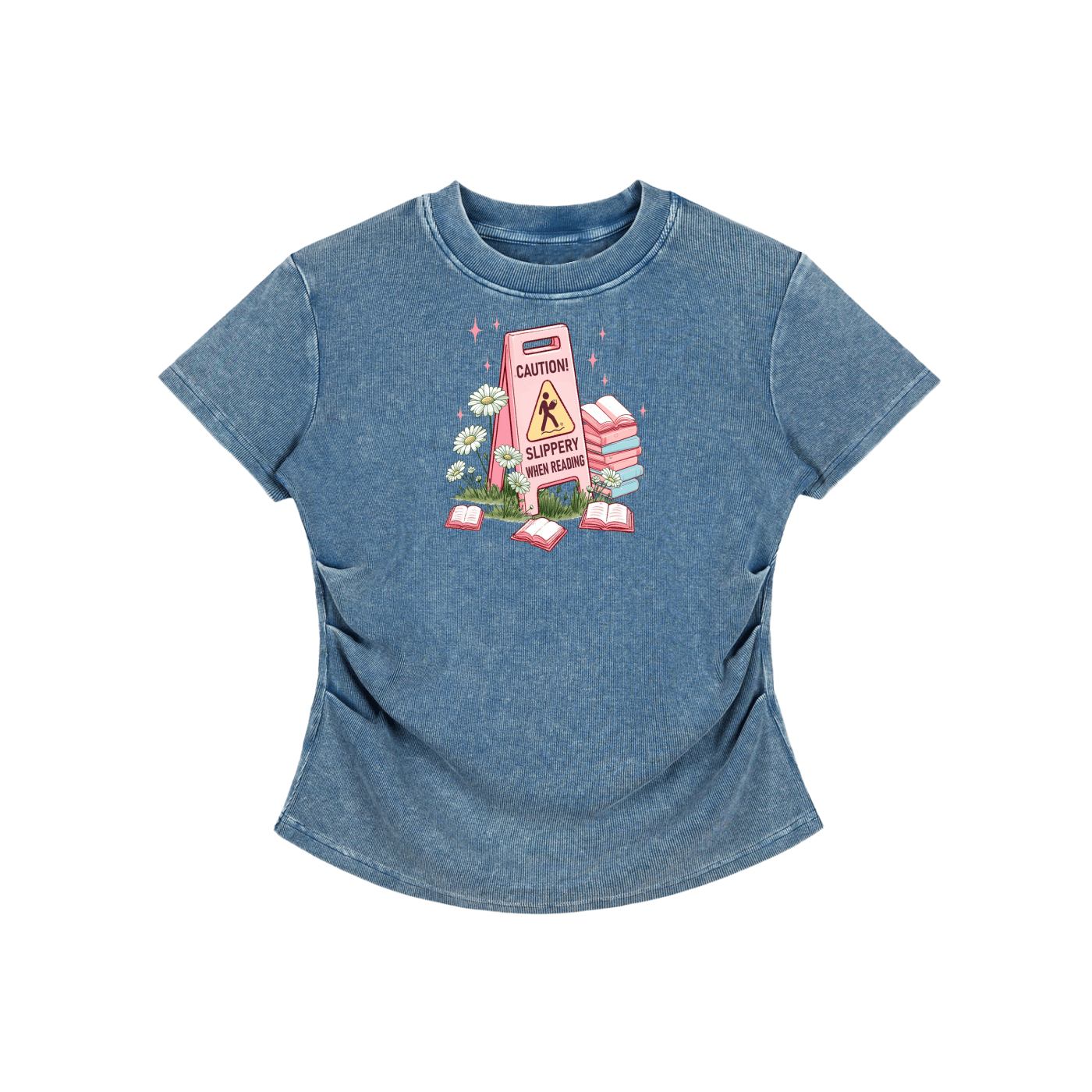 Vintage Washed Bodycon Cotton T-Shirt | book lover gift box by NovelTeas